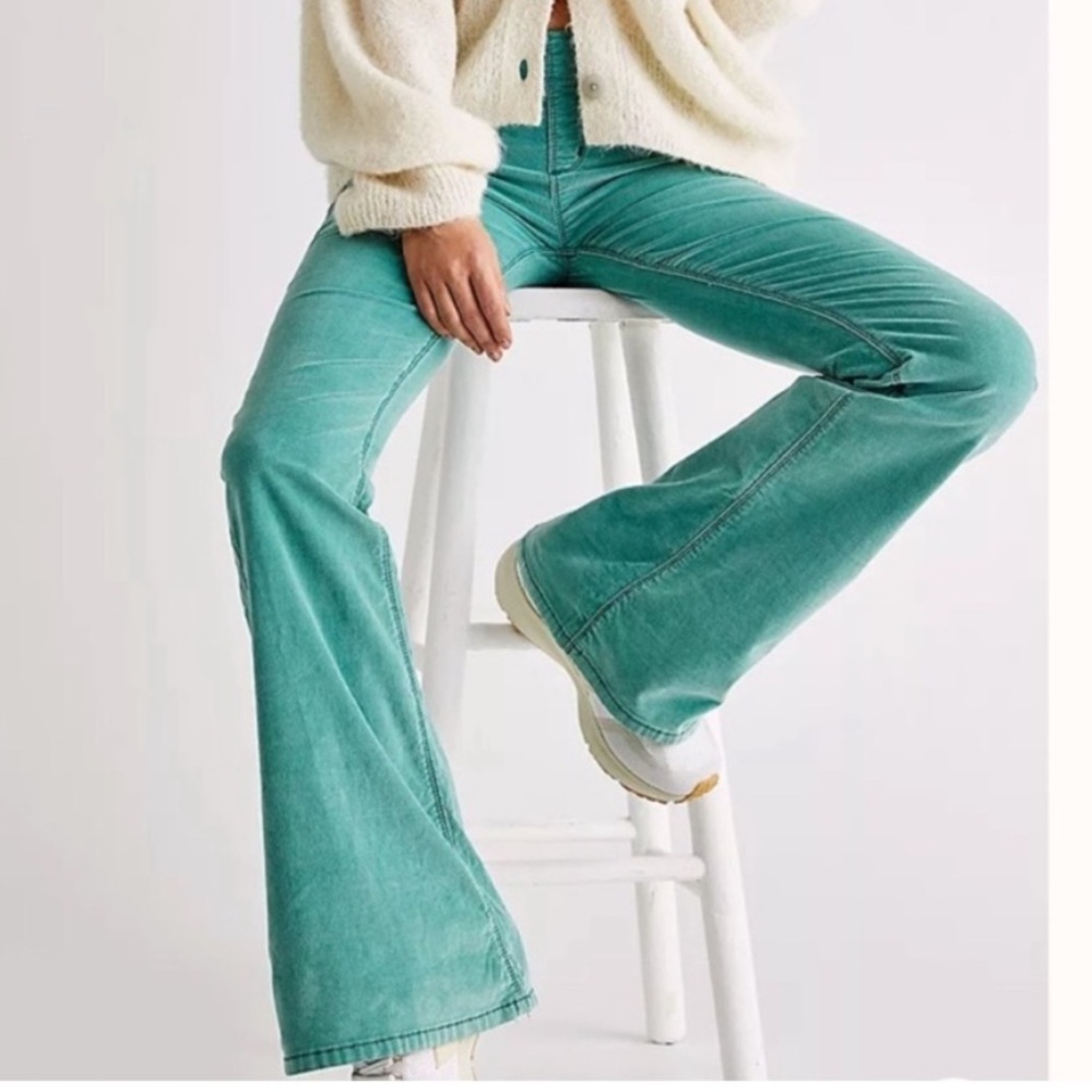 Free People Turquoise Flare Pants